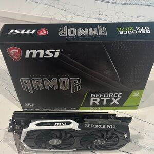 MSI Armor GeForce RTX 2070 Black and White Graphics Card 8gb memory OC Edition